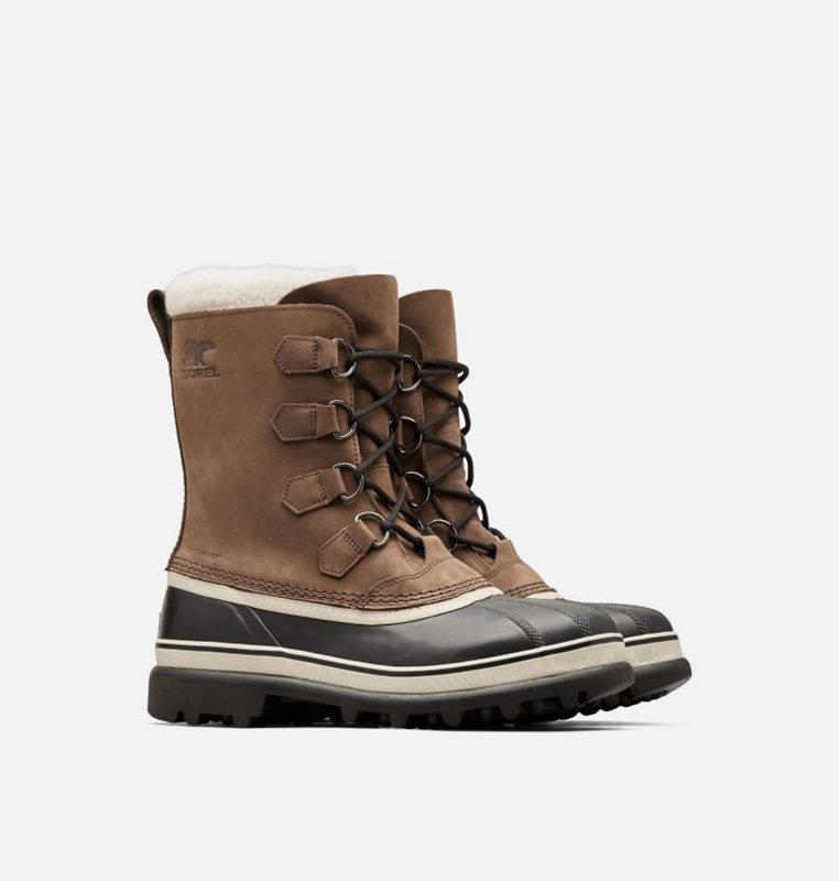 Mens Snow Boots Brown/Black - Sorel Caribou™ - 723-KFVCRH